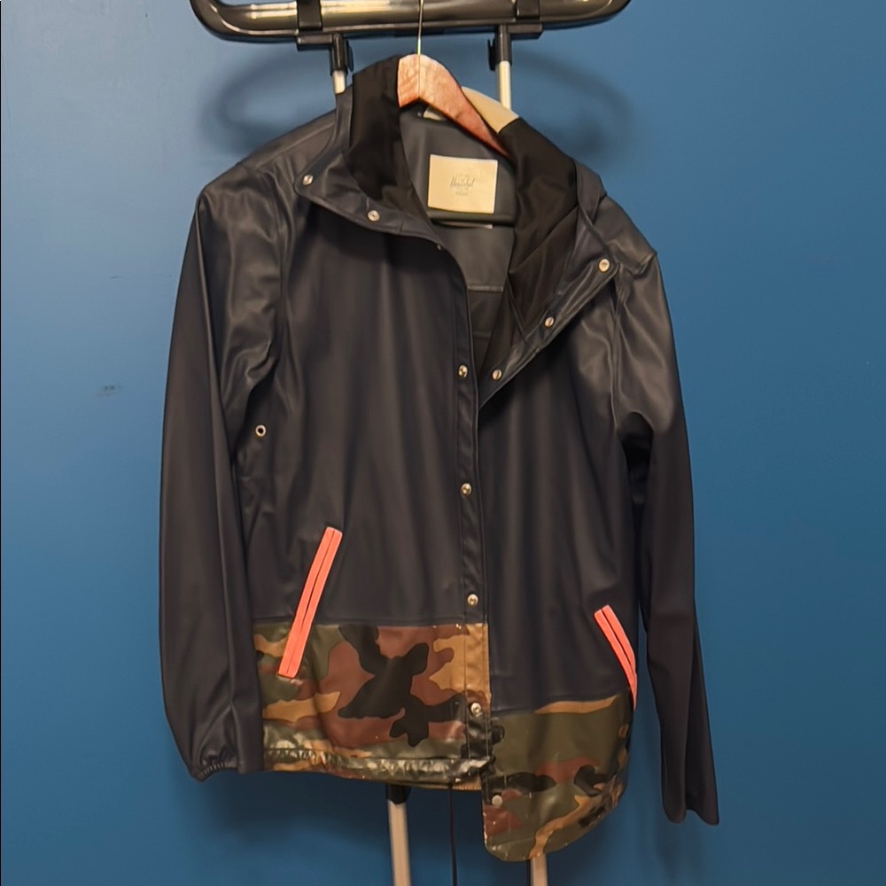 Herschel Navy and Camo Jacket with Pink Accents